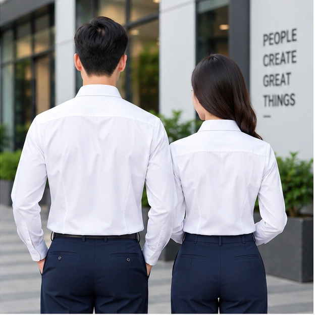 Áo đồng phục sơ mi trắng GTS002