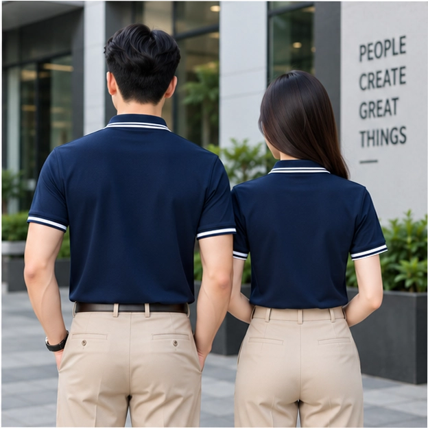 Áo đồng phục polo xanh navy GTS01
