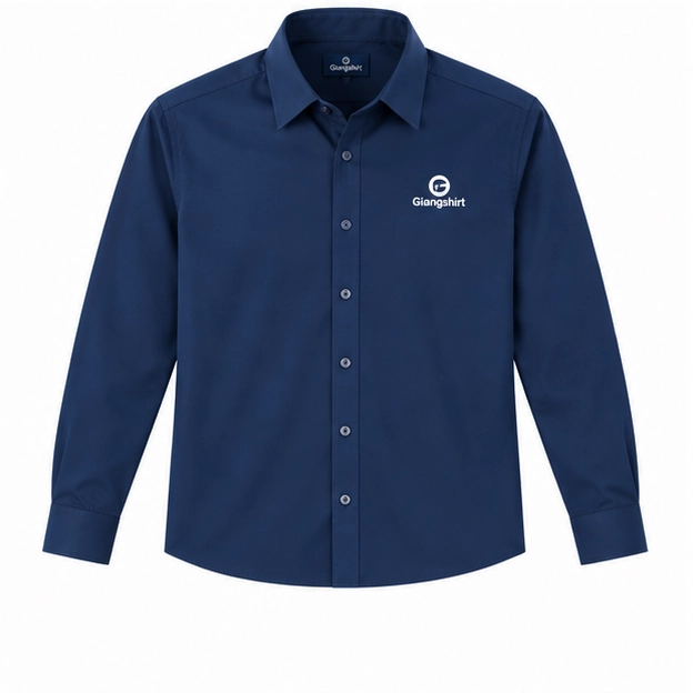 Áo đồng phục sơ mi xanh navy GT06