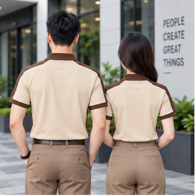 Áo đồng phục sơ mi xanh navy GT010