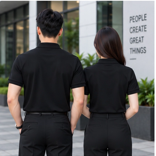 Áo đồng phục sơ mi xanh navy GT09