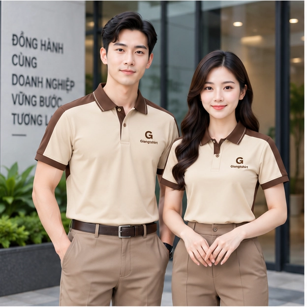 Áo đồng phục sơ mi xanh navy GT010