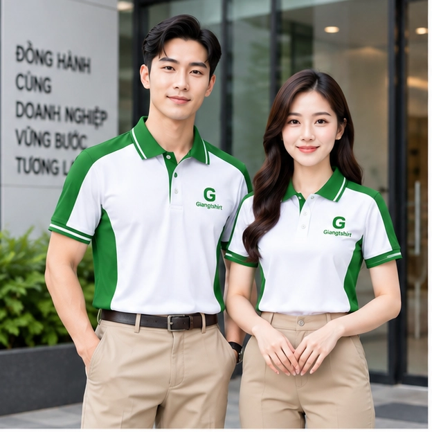 Áo đồng phục sơ mi xanh navy GT012